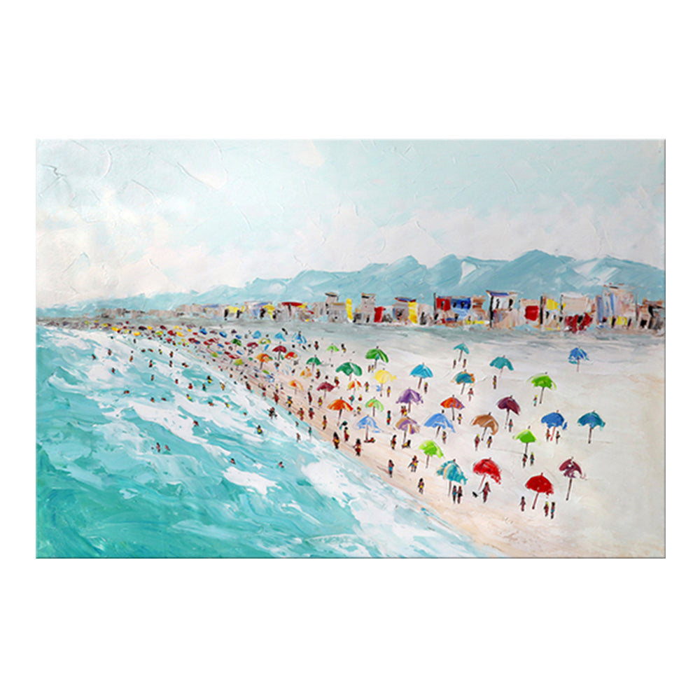 Hand Painted Beach Painting Home Decor Thick Oil Canvas Wall Art